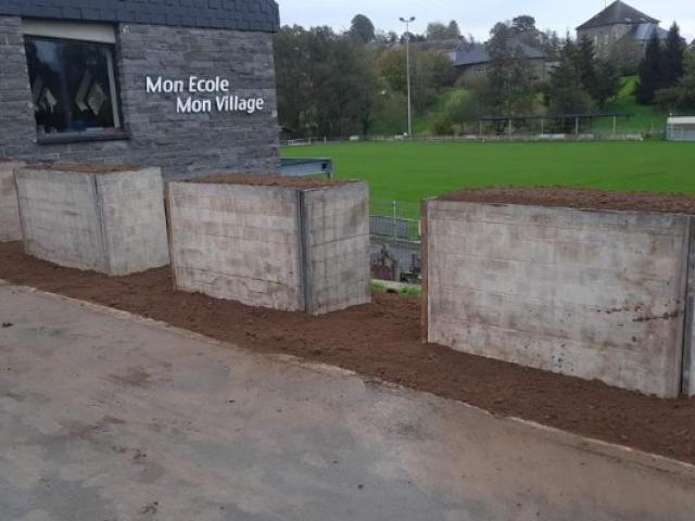 Aménagement de bacs potager pour l'école communale de Hamois